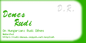 denes rudi business card