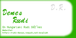 denes rudi business card